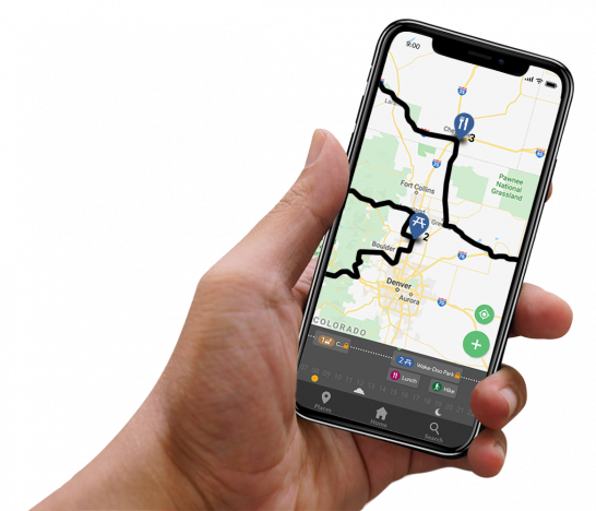 Motorhome trip planning app